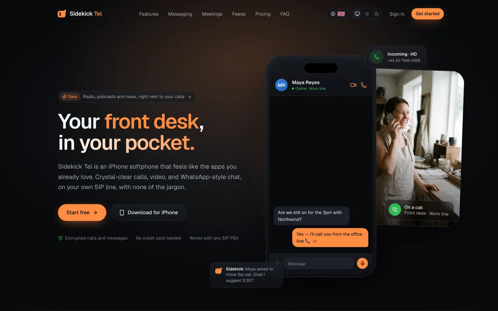 Sidekick Tel App — Your business line, in your pocket.