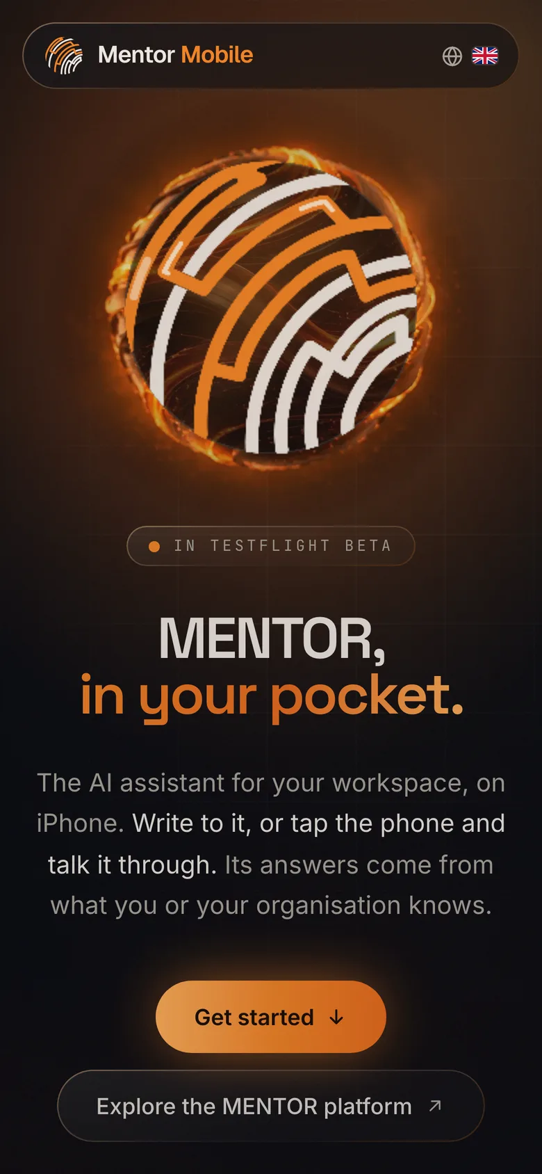 Mentor Mobile on iPhone